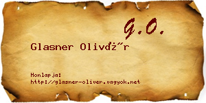 Glasner Olivér névjegykártya